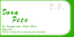 dora pete business card