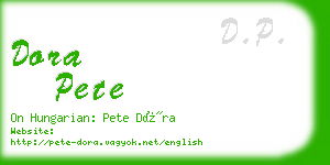 dora pete business card